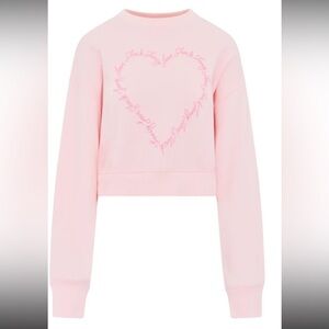 Pink HeartLoveShackFancy  Embroidered Sweatshirt